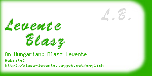 levente blasz business card